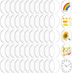 60 Pieces Transparent Acrylic Circle Discs Thick Round Acrylic Sheets Blanks by Zonon