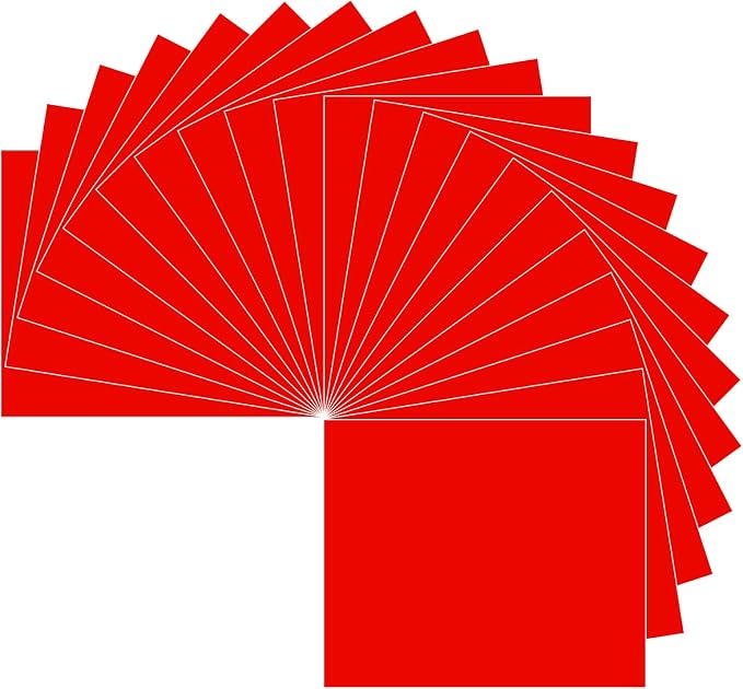HTVRONT Red Heat Transfer Vinyl: 20 Packs 12" x 10" Iron on HTV by HTVRONT