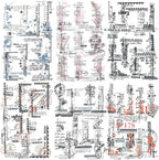 180PCS Vintage Transparent Border Landscape Scrapbooking Stickers by DAMOWANG