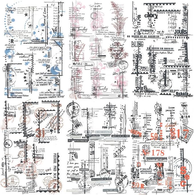 180PCS Vintage Transparent Border Landscape Scrapbooking Stickers by DAMOWANG