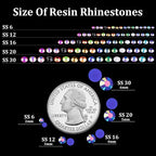 2500pcs 5mm Resin Rhinestones Bulk, Dark Blue AB Flatback Round Jelly - Image 3