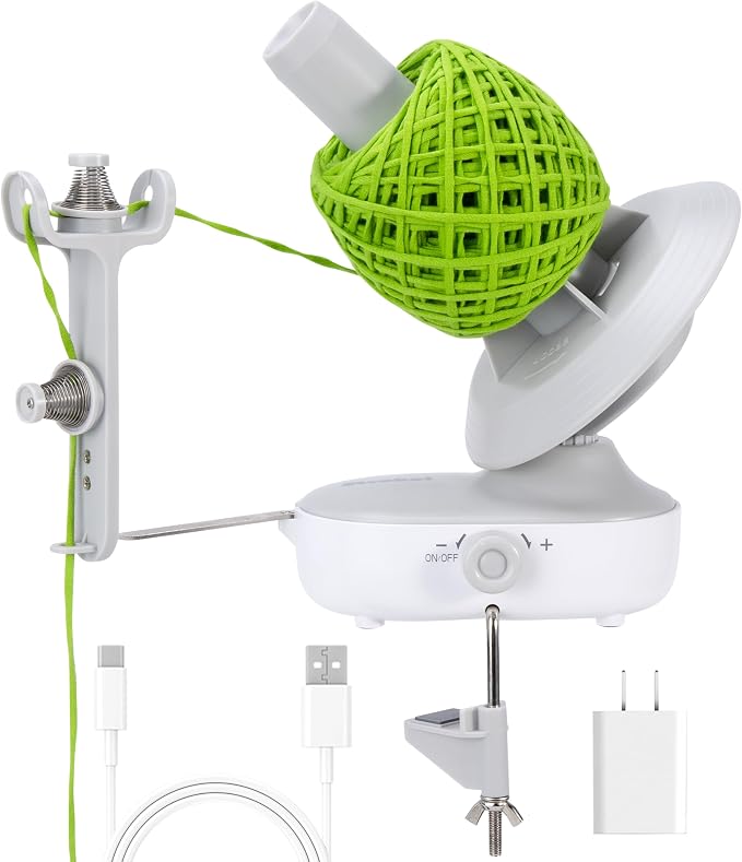 Electric Yarn Winder for Crocheting, Upgrade Dual-Spring Tension 10oz Large - Image 8