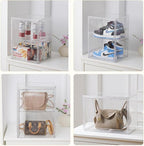4 Tiers Clear Acrylic Display Case, Plastic Storage Bins - Image 5