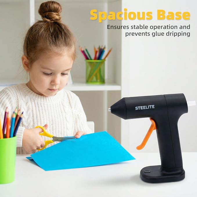 Cordless Hot Glue Gun with 10pcs Glue Sticks, 30s Fast Heating, 2000mAh - Image 5