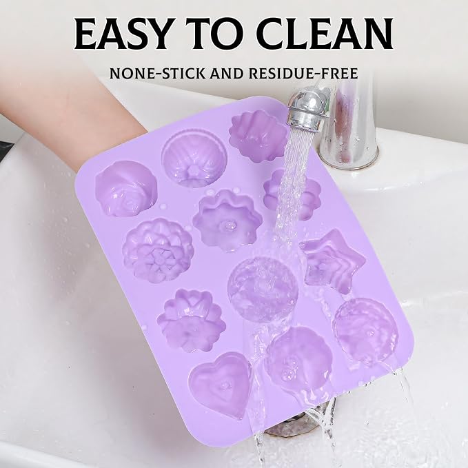 SJ Silicone Soap Molds 3 Packs, Flower Soap Molds - Image 5