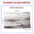 PATIKIL 4 x 6 Inch Transparent Stained Glass Sheets, 2 Sheets Mosaic Glass - Image 2