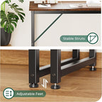 Huuger Computer Desk, 70 Inch Office Desk, Gaming Desk - Image 9