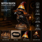 Resin Black Cat Witch Hat Table Lamp - Image 3