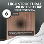 Walnut Plywood Sheets for Crafts 1/8 inch, 3mm Plywood Sheet for Laser Cutting - Image 5