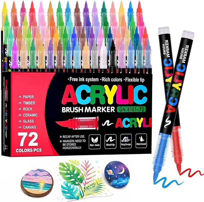 72 Colors Acrylic Paint Markers by colourmotor