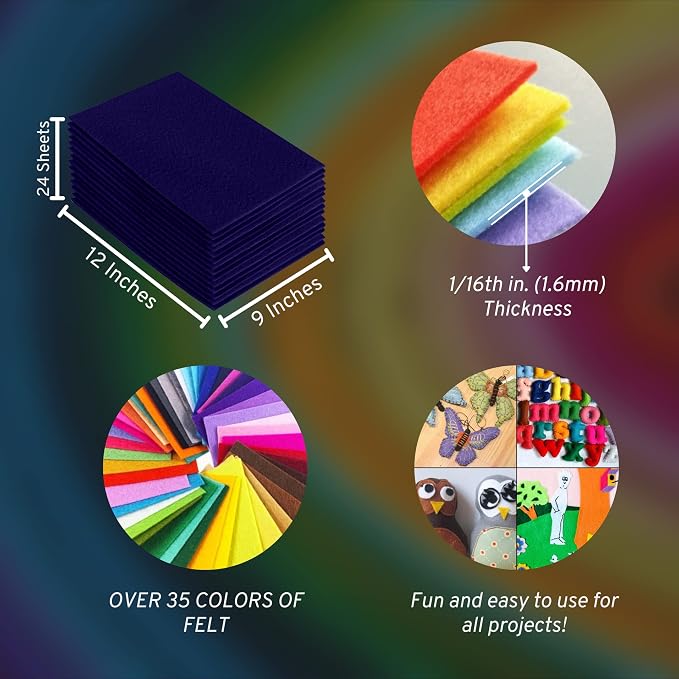 FabricLA Acrylic Felt Sheets for Crafts - Image 3