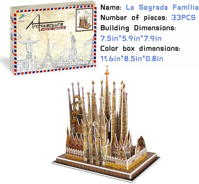 Architecture World Famous of 3D Puzzle.Build Your Own Collection of 17 Global - Image 5