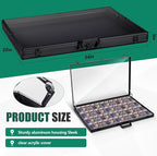 Trade Show Display Case Table Top Portable Aluminum Sports Card Display Case - Image 2