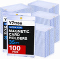 100ct Magnetic Trading Card Holders: 35pt One Touch Card Holder, U-V Protection by YZtree
