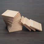 Wooden Blocks for Crafts, 1/4″ Thick 3″ X 3″ Wood Squares for Crafting - Image 2