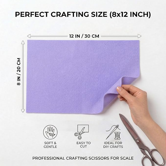 Soft Lavender Felt Fabric Sheets - Image 2