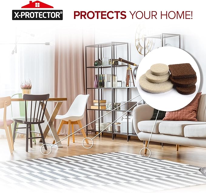 Felt Furniture Pads X-PROTECTOR 133 PCS Premium Furniture Pads - Image 6