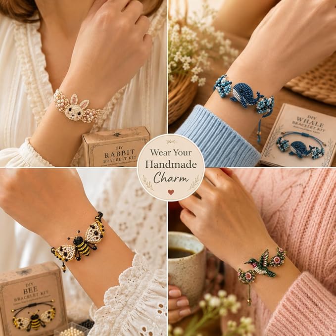 DIY Beaded Bracelet Making Kit, Beginner-Friendly Beaded Bracelet Animal Making - Image 6