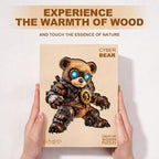 Cyber Bear Puzzles Adults Gifts Wooden 195 Pieces 13.4 * 11.5in - Image 8