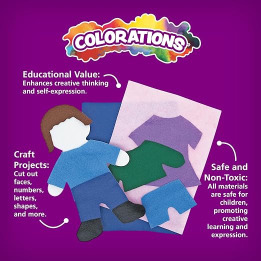 Colorations 100% Polyester Felt Sheets 9 inches x 12 inches, 13 colors - Image 7