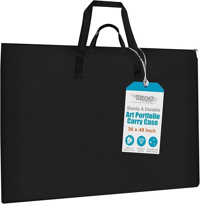 ZKOO Light Weight Art Portfolio Bag, 36 x 48 Extra Large Art Portfolio Case - Image 9