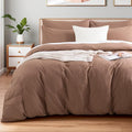NEXHOME PRO Duvet Cover Set 100% Washed Cotton Oversized Queen 98"x98" by NEXHOMEPRO