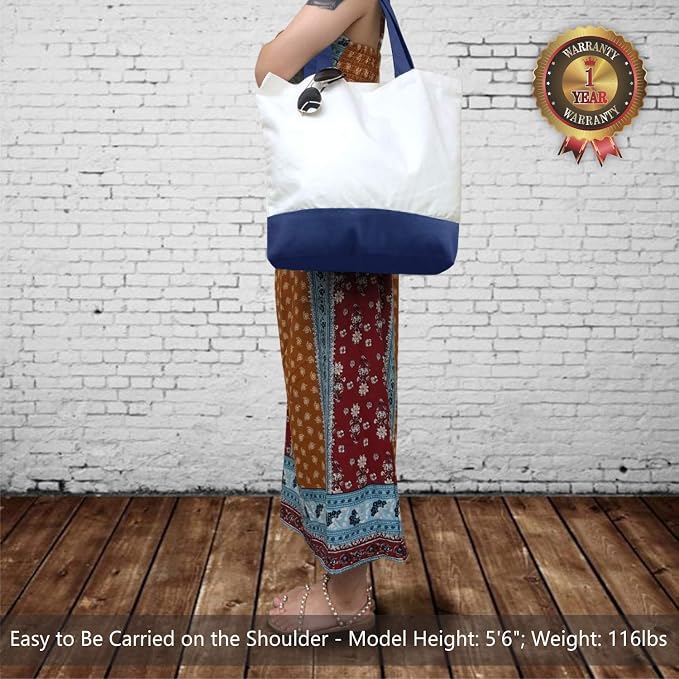 TOPDesign 12-Pack Super Strong Large 12oz Cotton Canvas Tote Bag, Reusable - Image 2