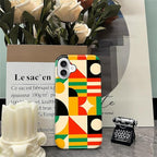 ZHEGAILIAN Case for iPhone 16, Geometric Colors Durable Shockproof Silicone + - Image 7