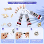 FITTDYHE 3PCS Jewelry Glue - 15ML/0.5fl oz Clear DIY Craft Glue - Image 6