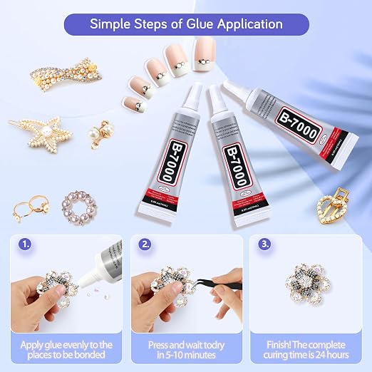 FITTDYHE 3PCS Jewelry Glue - 15ML/0.5fl oz Clear DIY Craft Glue - Image 6