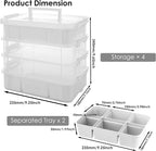 CraftGenes Craft Organizers and Storage, 10QT 4-Layer Durable Sewing Organizer - Image 3