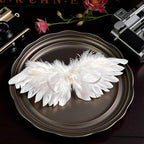 1 Pc White Mini White Angel Feather Wings Doll Feather Wings Photography Props - Image 3