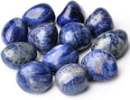 DUQGUHO Blue Sodalite Natural Healing Crystals Stones Set Polished Tumbled by DUQGUHO