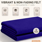 Felt Fabric Sheets 18" x 18" 1.6mm Soft Craft Felt, Royal Blue | Soft Precut - Image 3