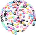 100pcs Colorful Ying Yang Polymer Clay Spacer Beads by LUBINGSHINE