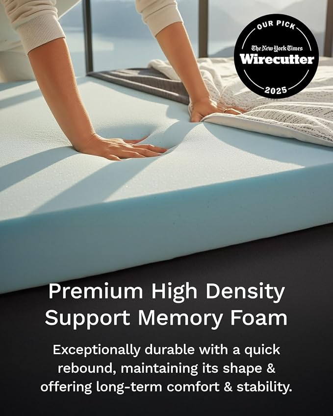 ViscoSoft 3 Inch Memory Foam Mattress Topper Full - Image 2