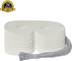 Lependor 72 Pack White Paper Eye Masks, Plain Masquerade Mask DIY Blank Masks - Image 3