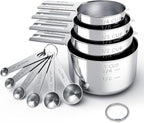 TILUCK Stainless Steel Measuring Cups & Spoons Set, Cups and Spoons, Kitchen by TILUCKBringsGoodLuck
