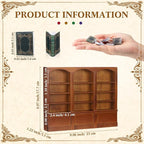 1:12 Scale Dollhouse Miniature Wooden Bookshelf - Image 2