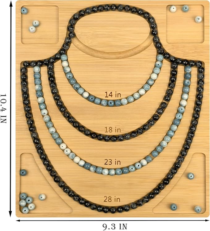 Petoysoso Bead Board for Jewelry Making, Bamboo Necklace Making Supplies - Image 2