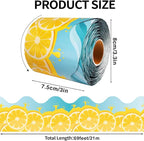 69 Feet Lemon Zest Border Bulletin Board Summer Lemon Slices Juice Scalloped - Image 2