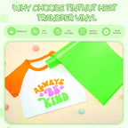 Tintnut Green Neon Puff Heat Transfer Vinyl Roll, easy cut & weed, stretch - Image 3
