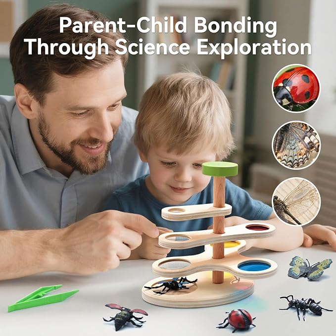 Insect Observation Kit for Kids, Wooden STEM Nature Exploration Science Toy - Image 7