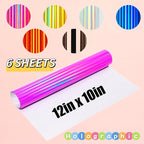 Holographic Heat Transfer Vinyl 6 Pack Holographic Iron on Vinyl - Image 4