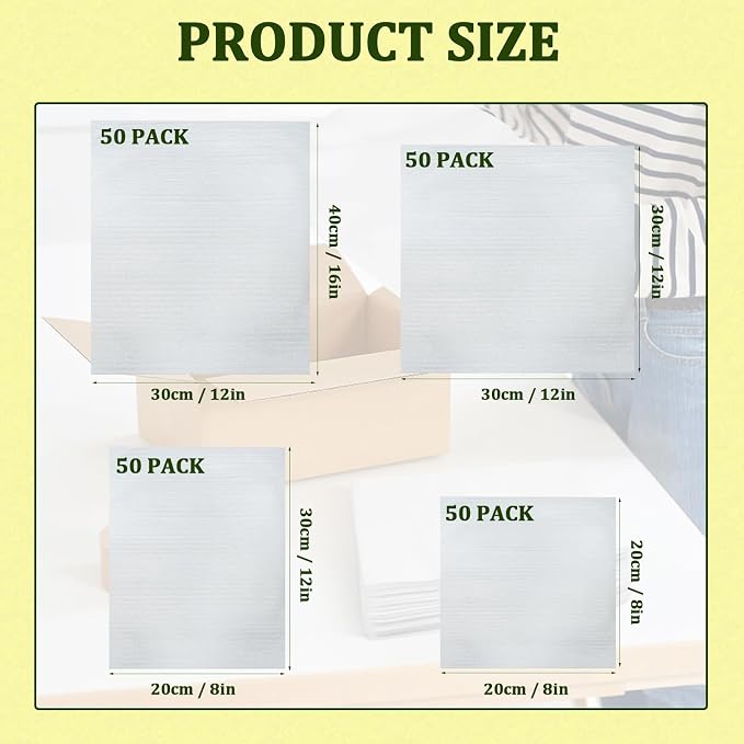 200PCS Cushion Foam Pouches, Moving Packaging Supplies - Image 2