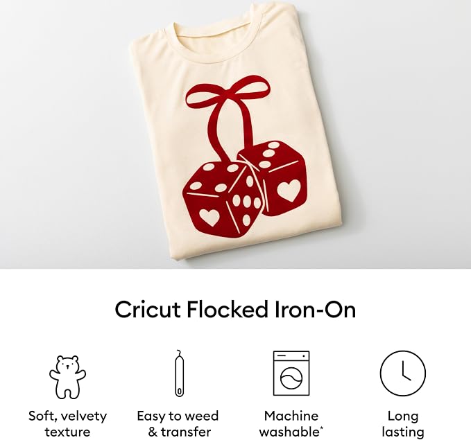 Cricut® Flocked Iron-On, Classics Sampler - 12 in x 12 in | HTV Heat Transfer - Image 4
