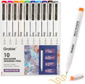 Grabie Micro Fineliner Pens, 10 Multicolor Fine Line Waterproof Drawing Pens by Grabie