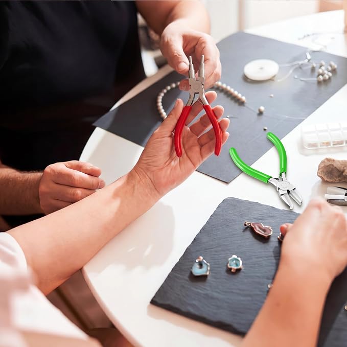 Mudder 2 Pieces Jewelry Making Tool Bail Making Pliers 6 in 1 Jewelry Wire - Image 7