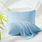 Bamboo Viscose Zippered Pillow Cases King Size Set of 2, 400 Thread Count by ZaizaiHome