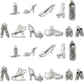 DanLingJewelry 120Pcs 12 Styles Tibetan Style High Heel Shoe Charms Boot Ballet by DanLingJewelry